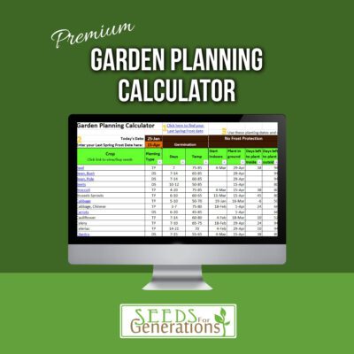 Premium Garden Planning Calculator - Seeds for Generations
