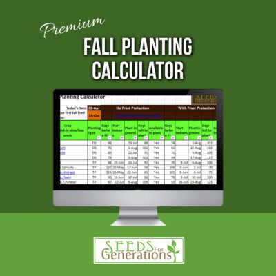 Premium Fall Planting Calculator - Seeds for Generations