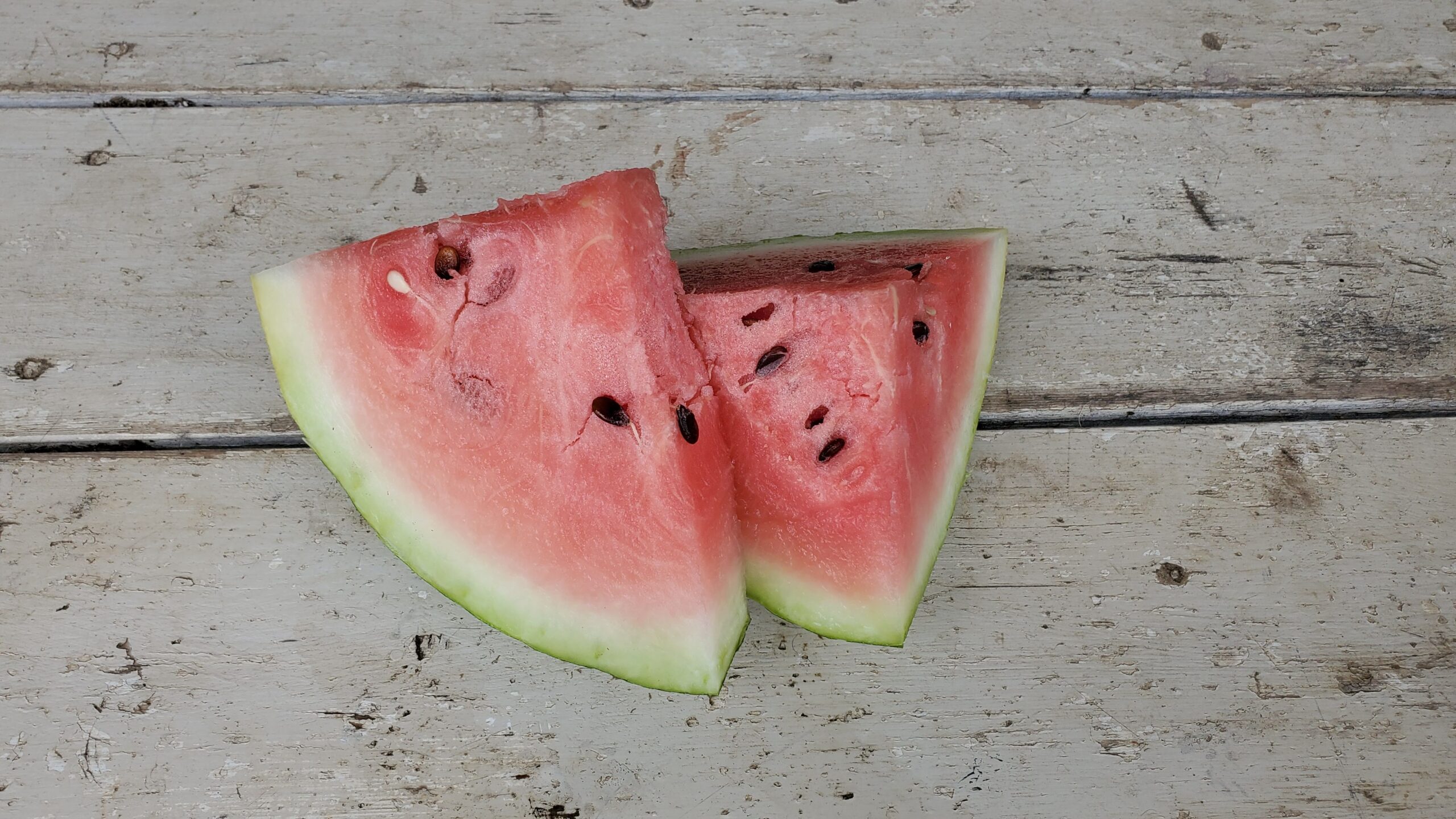 Fresh slices of watermelon.