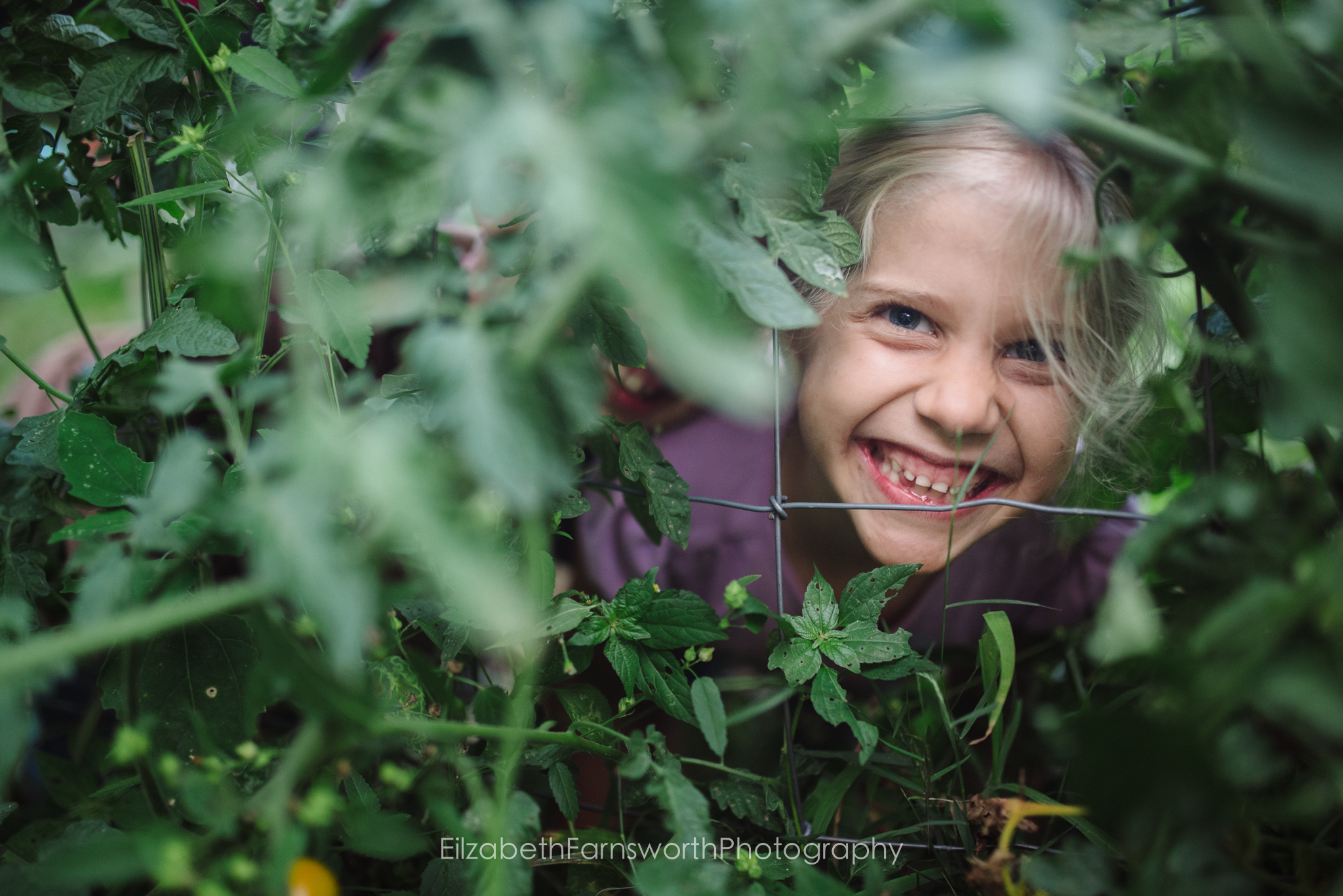 Smiling in the garden