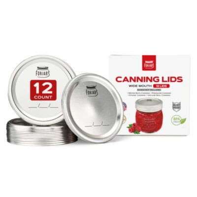 ForJars Wide Mouth lids in a 12 count.