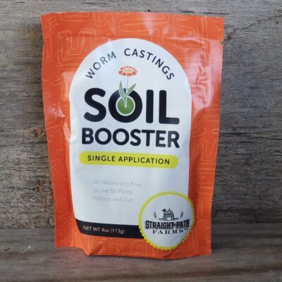 Orange Worm Castings Soil Booster package.