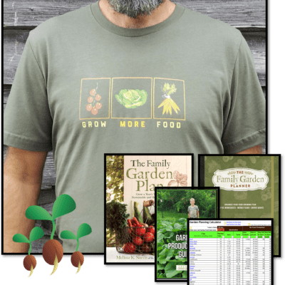 T-shirt and other resources inside the Family Gardening Bundle.