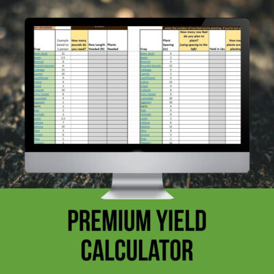 Premium Yield Calculator for your garden!