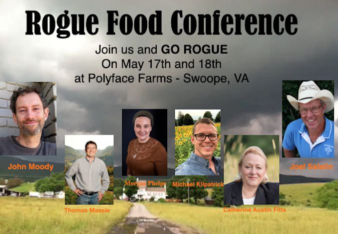 A poster for the rogue food conference.