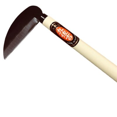 Ko Gama Hoe head on a wooden handle.